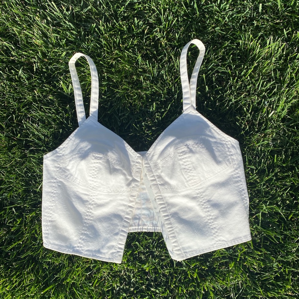 White Clip Up Top